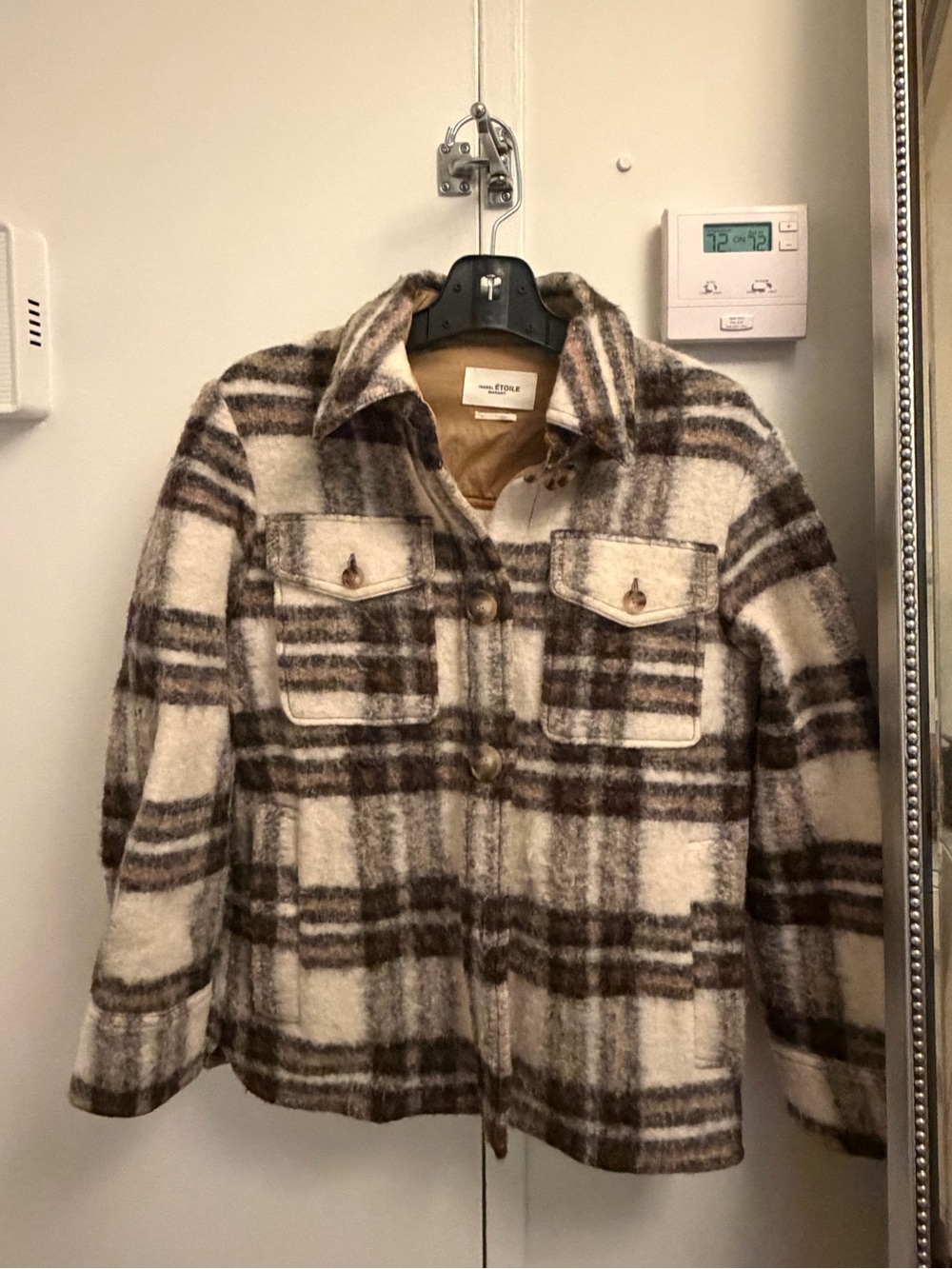 Isabel Marant plaid shacket women’s size 34